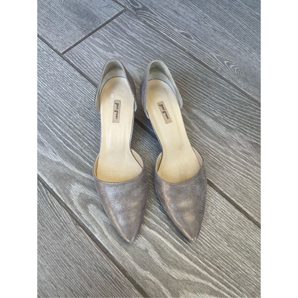 PAUL GREEN Julia D'orsay Metallic Heels labelled 8.5, fit like size 9.5/10